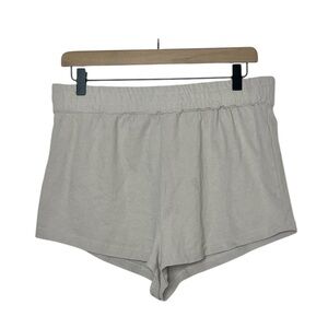 Free People FP Beach Pull On Cotton Shorts Elastic Waist Cream Size Medium